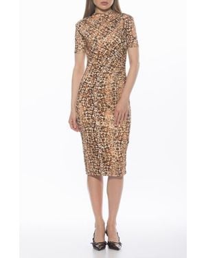 Alexia Admor Santal Draped Sheath Dress - Natural