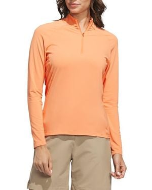 adidas Ultimate Solid Quarter Zip Pullover - Orange