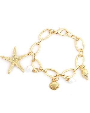 Panacea Starfish Charm Bracelet - Metallic