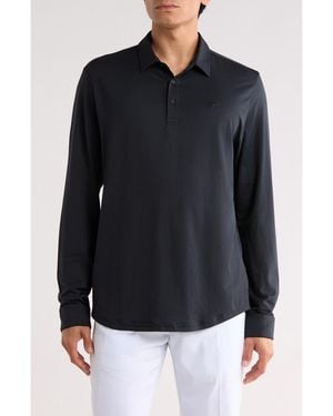 Travis Mathew Featherweight Long Sleeve Polo - Blue