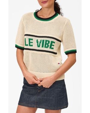 Clare V. Le Vibe Cotton Knit T-Shirt - Green