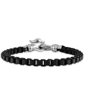 Esquire Enamel Box Link Bracelet - Black