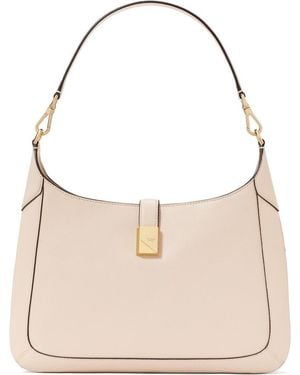 Kate Spade Deco Leather Hobo Bag - Natural
