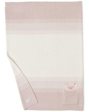 Barefoot Dreams Cozychic Flying Pig Stroller Blanket - Natural