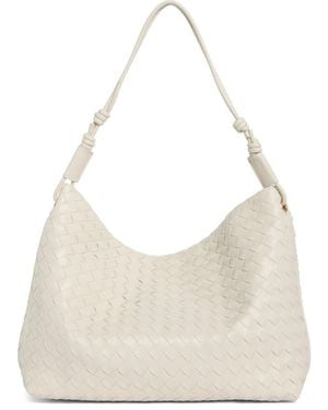 Urban Expressions Woven Faux Leather Hobo - Natural