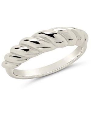 Sterling Forever Graham Band Ring - Metallic