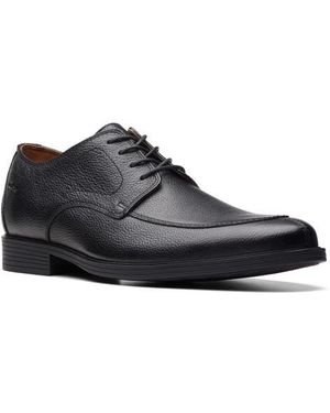 Clarks Whiddon Pebbled Leather Derby - Black