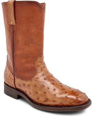 Frye Weston Roper Leather Boot - Brown