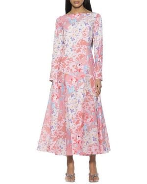 Alexia Admor Elodie Floral Long Sleeve Maxi Dress - Pink