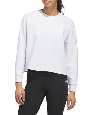 adidas Beyond The Course Side-Snap Sweatshirt - White