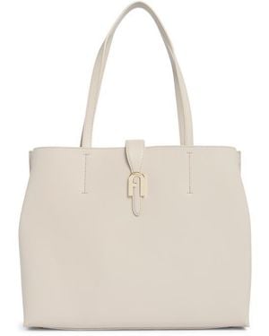 Furla Mia Sofia Large Leather Tote - Natural