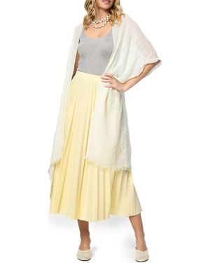 Saachi Shimmering Sequin Ruana - Yellow