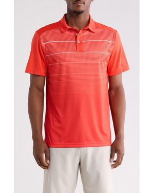 PGA TOUR Horizontal Stripe Polo - Red