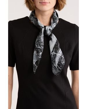 AllSaints Gianna Silk Square Scarf - Gray