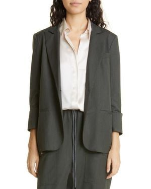 Twp Boyfriend Stretch Wool Blazer - Gray