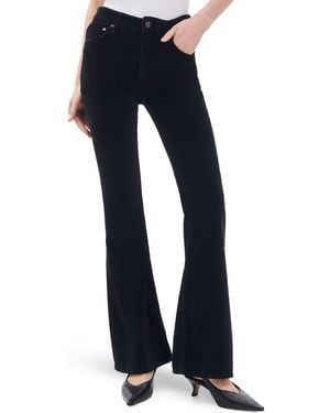 Rag & Bone Flexi Velvet Dahlia Mid Rise Flare Jeans - Blue