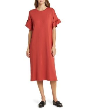 Masai Nali Ruffle Sleeve Dress - Red