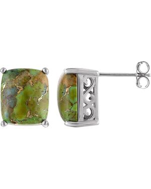 FZN Sterling Stud Earrings - Green