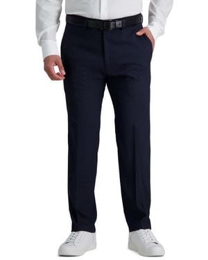 Kenneth Cole Comfort Slim Fit Flat Front Dress Pant - Blue