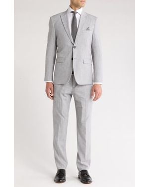 Gino Vitale Slim Fit Stretch 2-Piece Suit - Gray