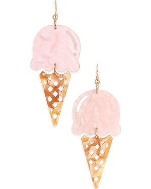 Kenneth Jay Lane Ice Cream Drop Earrings - Pink