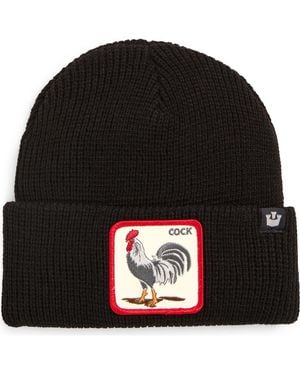 Goorin Bros Morning Call Rooster Patch Beanie - Black