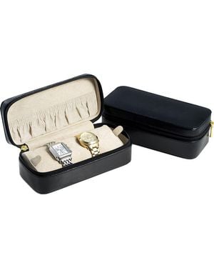 Bey-berk Lizard Leather Watch Case - Black
