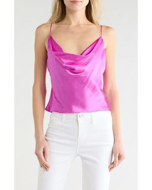 L'Agence Calista Cowl Neck Silk Camisole - Pink