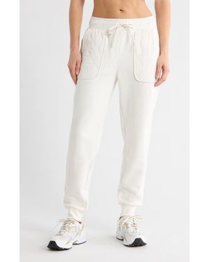 90 Degrees Silicon Fleece Sweatpants - White