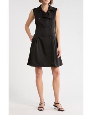 AREA STARS Trey Sleeveless Trench Dress - Black