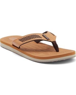 RVCA Perforated Flip Flop Sandal - Brown