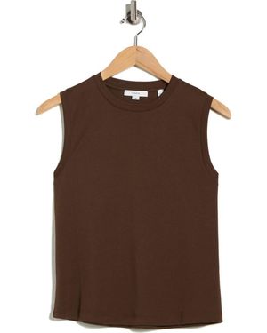 Vince Pima Cotton Easy Shell Tank - Brown