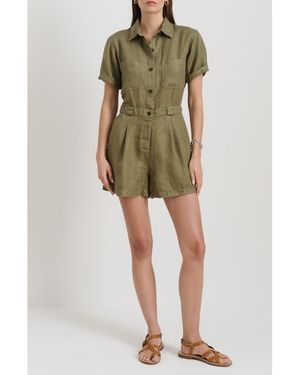 Alex Mill Cassi Linen Romper - Green