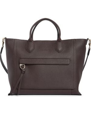 Longchamp Leather Briefcase - Brown
