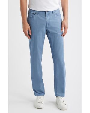 Brax Cooper Fusion Flex Microprint Regular Fit Straight Leg Pants - Blue