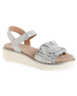 Ara Benton Ruffle Sandal - White