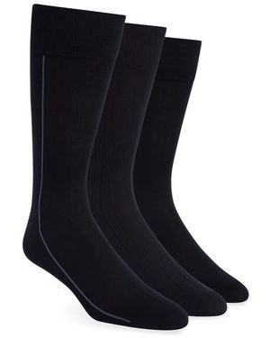 Lorenzo Uomo 3-Pack Dress Socks - Blue