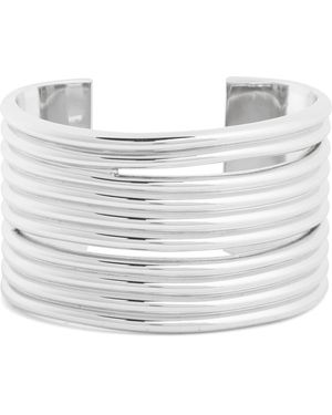Madewell Cutout Ribbed Cuff Bracelet - White