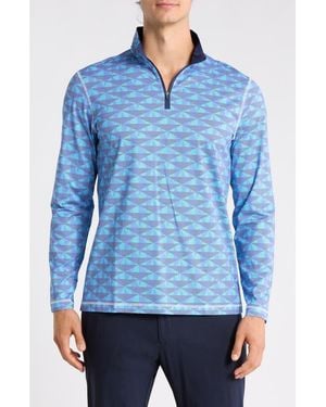Bugatchi Long Sleeve Knit Sweatshirt - Blue
