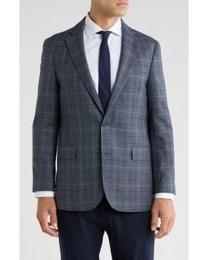 Brooks Brothers Plaid Wool Sport Coat - Blue