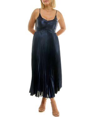 strapless open back dress Fleur Pleated Gown | Magenta