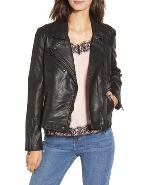 Blank NYC Faux Leather Moto Jacket - Black