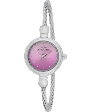 BCBGMAXAZRIA Sienna Cable Bangle Watch - Purple