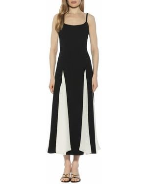 Alexia Admor Corvin Colorblock Godet Maxi Dress - Black