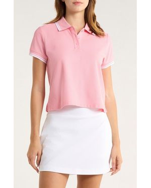 Beyond Yoga Country Club Polo Top - Pink