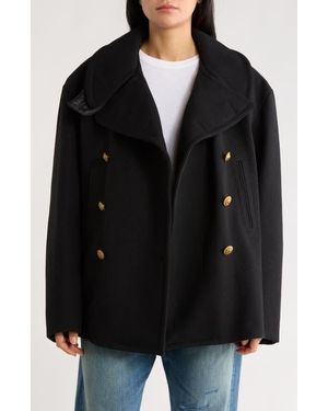 Denimist Oversize Wool Blend Peacoat - Black