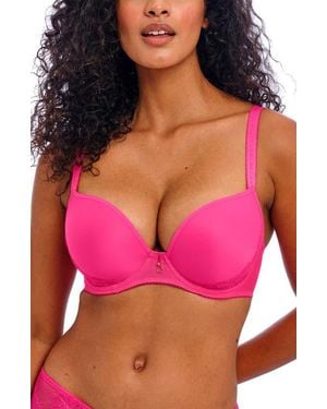 Freya Fascinate Underwire Plunge T-Shirt Bra - Pink