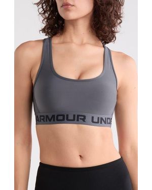 Under Armour Armor Crossback Medium Impact Sports Bra - Gray