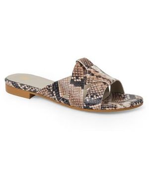 Bruno Magli Andria Woven Slide Sandal - Brown