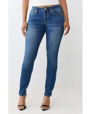 TRUE RELIGION Jennie Big T Mid Rise Skinny Jeans - Blue